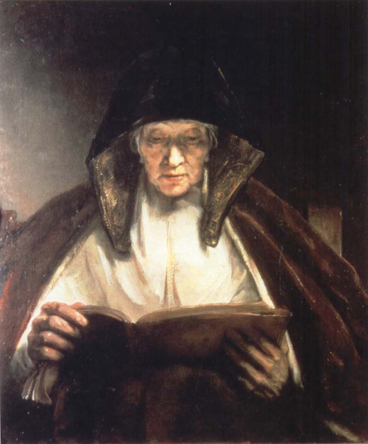 REMBRANDT Harmenszoon van Rijn An Old Woman Reading
